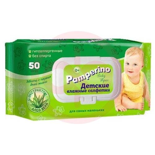 Памперино салфетки влажные детские №50 алоэ вера [pamperino]