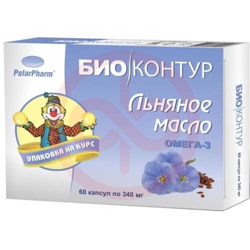 Биоконтур масло льняное 340мг. №60 капс.