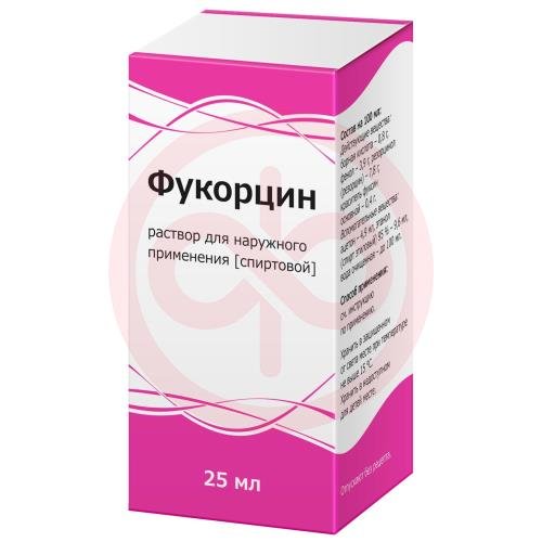 Фукорцин раствор для наружного применения 25мл Фукорцин раствор для наружного применения 25мл