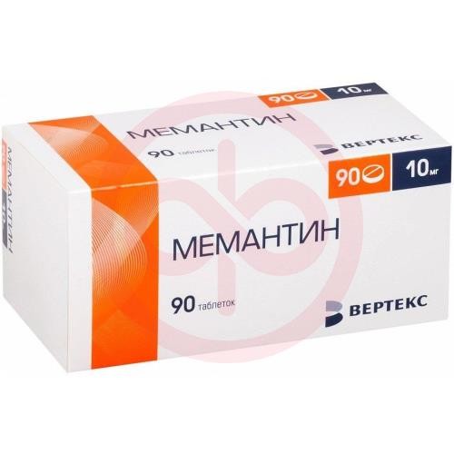 Мемантин-вертекс таблетки покрытые пленочной оболочкой 10мг №90 Мемантин-вертекс таблетки покрытые пленочной оболочкой 10мг №90