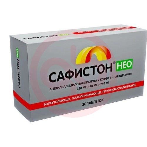 Сафистон нео таблетки 320мг + 40мг + 240мг №30 Сафистон нео таблетки 320мг + 40мг + 240мг №30
