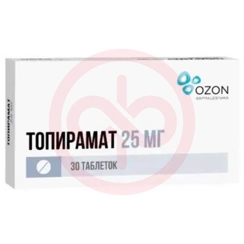 Топирамат таблетки покрытые пленочной оболочкой 25мг №30 Топирамат таблетки покрытые пленочной оболочкой 25мг №30
