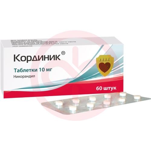 Кординик таблетки 10мг №60 Кординик таблетки 10мг №60