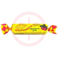 Аскорбиновая кислота с сахаром таблетки жевательные 25мг 3.0г №10 вкус малины крутка