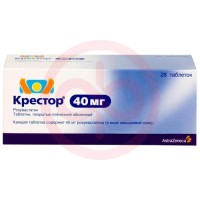 Крестор таблетки покрытые пленочной оболочкой 40мг №28