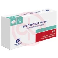 Бисопролол-канон таблетки покрытые пленочной оболочкой 2.5мг №60