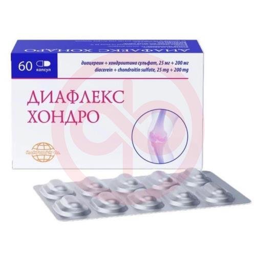 Диафлекс хондро капсулы 25мг + 200мг №60 Диафлекс хондро капсулы 25мг + 200мг №60