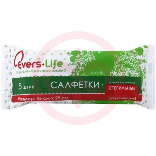 Эверс лайф салфетки марлевые стерильные №5 2-х сл. 45х29см Эверс лайф салфетки марлевые стерильные №5 2-х сл. 45х29см
