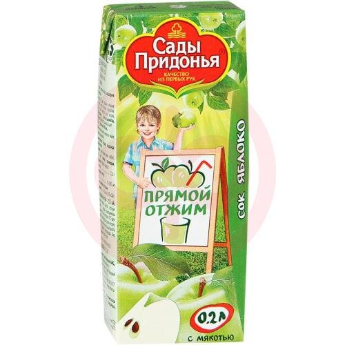 Сады придонья сок 200мл. яблоко прямого отжима мяк.