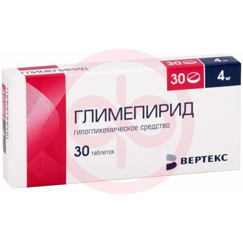 Глимепирид-вертекс таблетки 4мг №30