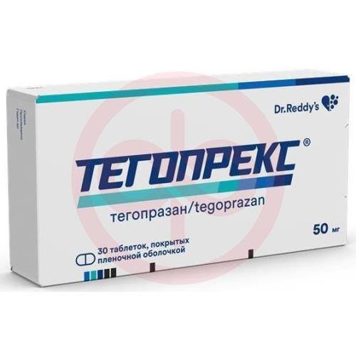 Тегопрекс таблетки покрытые пленочной оболочкой 50мг №30 Тегопрекс таблетки покрытые пленочной оболочкой 50мг №30