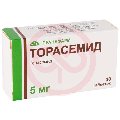 Торасемид таблетки 5мг №30 Торасемид таблетки 5мг №30