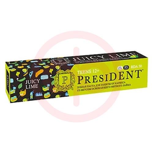 Президент джуси лайм зубная паста 70г тинс 12 + 