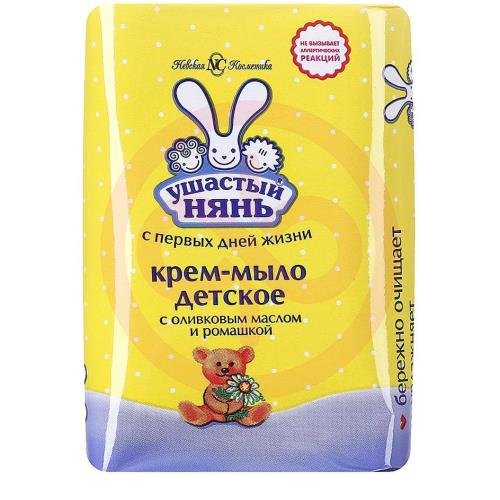 Ушастый нянь крем-мыло 90г детское оливков. масло + ромашка Ушастый нянь крем-мыло 90г детское оливков. масло + ромашка