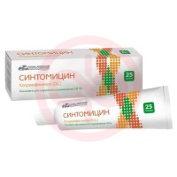 Синтомицин линимент для наружного применения 10% 25г