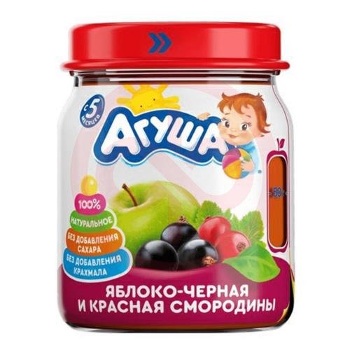Агуша пюре 100г яблоко + смородина 5мес +