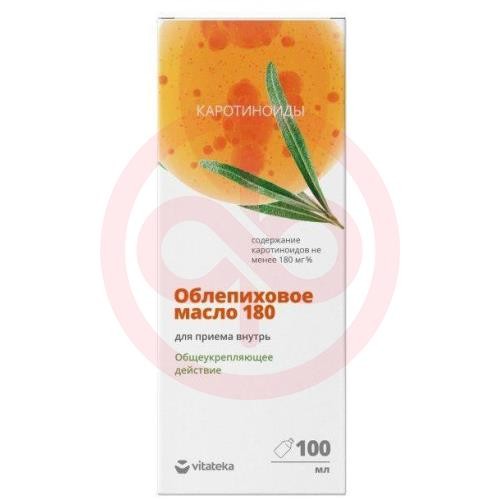 Витатека облепиховое масло 180мг% 100мл алтай элитное