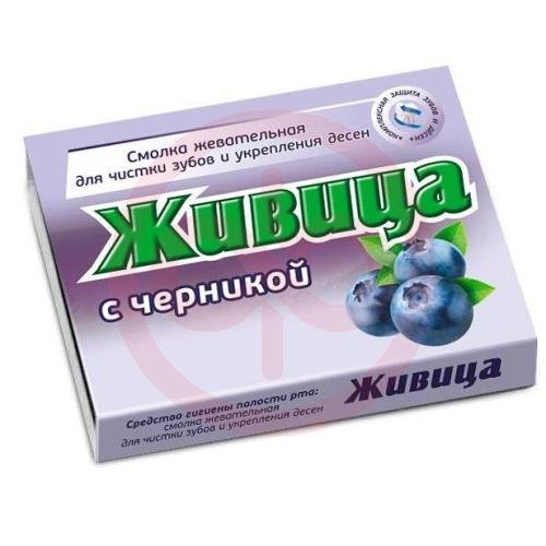 Живица таежная жев.резинка черника №5 /алтайский нектар/ Живица таежная жев.резинка черника №5 /алтайский нектар/