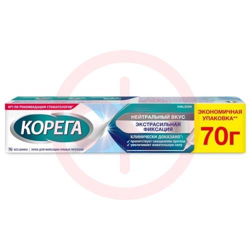 Корега крем для фиксации зубных протезов 70г экстра сильный нейтральный Корега крем для фиксации зубных протезов 70г экстра сильный нейтральный