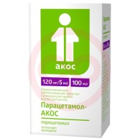 Парацетамол-акос суспензия для приема внутрь для детей 120мг/5мл 100мл в комплекте с ложкой дозировочной