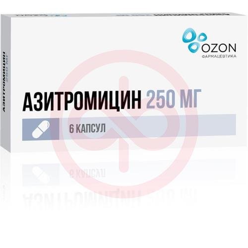 Азитромицин капсулы 250мг №6