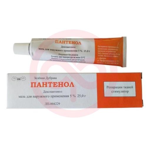 Пантенол мазь для наружного применения 5% 25г Пантенол мазь для наружного применения 5% 25г