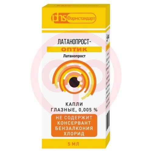 Латанопрост-оптик капли глазные 0,005% 5мл Латанопрост-оптик капли глазные 0,005% 5мл