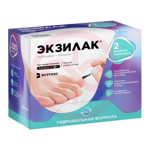 Экзилак лак для ногтей лекарственный 4% + 3% 10г /в комплекте с пилками-30 шт./ Экзилак лак для ногтей лекарственный 4% + 3% 10г /в комплекте с пилками-30 шт./
