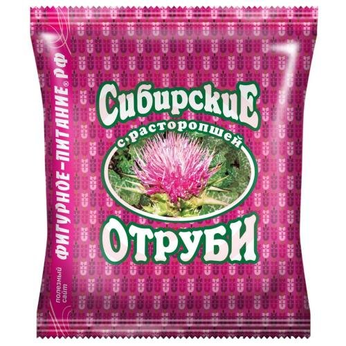 Сибирские отруби пшеничные 200г с расторопшей Сибирские отруби пшеничные 200г с расторопшей