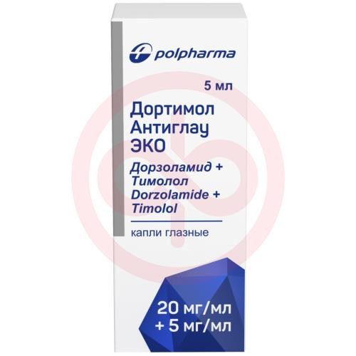 Дортимол антиглау эко капли глазные 20мг/мл + 5мг/мл 5мл №1 Дортимол антиглау эко капли глазные 20мг/мл + 5мг/мл 5мл №1