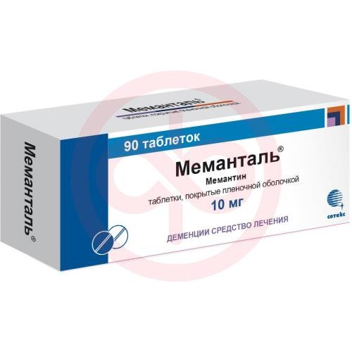 Меманталь таблетки покрытые пленочной оболочкой 10мг №90 Меманталь таблетки покрытые пленочной оболочкой 10мг №90