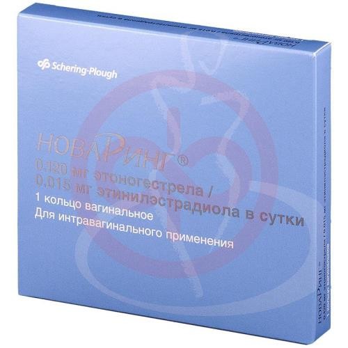 Новаринг кольца вагинальные 0,015мг + 0,120мг/сутки №1 Новаринг кольца вагинальные 0,015мг + 0,120мг/сутки №1