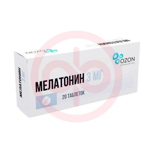 Мелатонин таблетки покрытые пленочной оболочкой 3мг №20