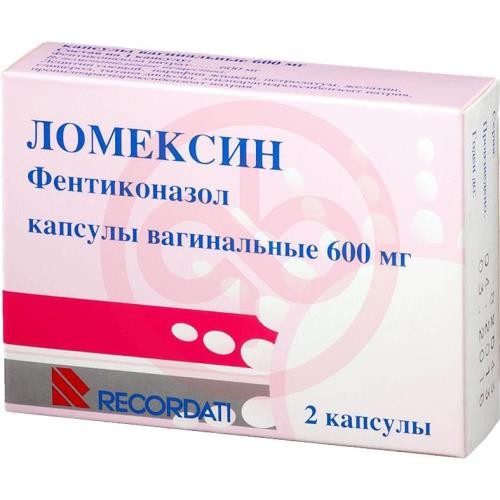 Ломексин капсулы вагинальные 600мг №2 Ломексин капсулы вагинальные 600мг №2
