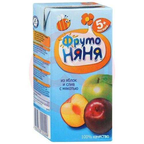 Фрутоняня нектар (сок) 200мл. яблоко + слива мяк. сах.
