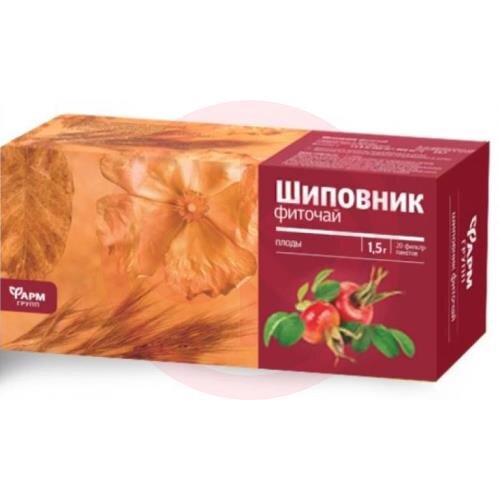 Шиповника плоды 1,5г. №20 пак. (бад) чайн.напиток /фармгрупп/ Шиповника плоды 1,5г. №20 пак. (бад) чайн.напиток /фармгрупп/