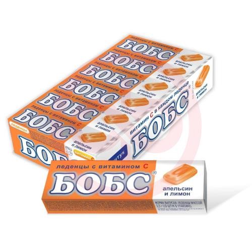 Бобс леденцы 3.5г №10 витамин с апельсин + лимон