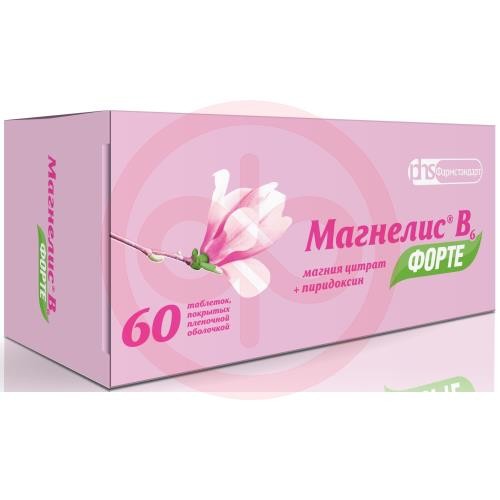 Магнелис в6 форте таблетки покрытые пленочной оболочкой 100мг + 10мг №60