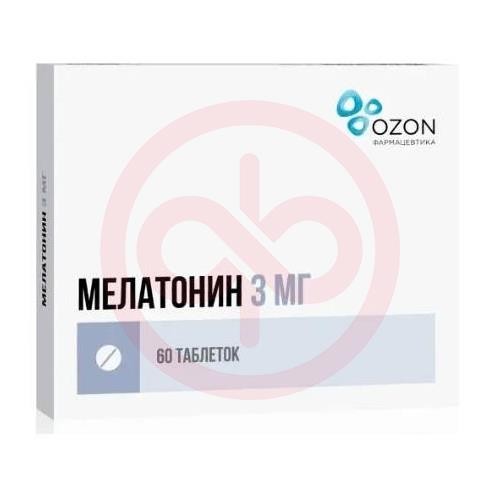 Мелатонин таблетки покрытые пленочной оболочкой 3мг №60