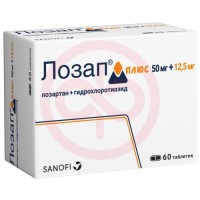 Лозап плюс таблетки покрытые пленочной оболочкой 12.5мг + 50мг №60