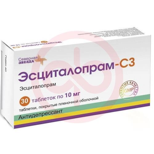 Эсциталопрам-сз таблетки покрытые пленочной оболочкой 10мг №30