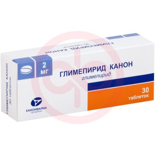 Глимепирид канон таблетки 2мг №30 Глимепирид канон таблетки 2мг №30