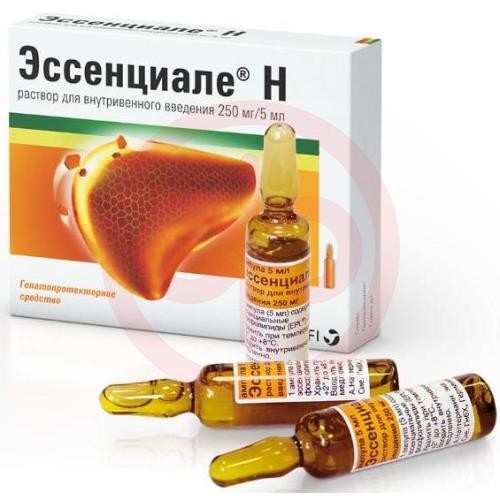 Эссенциале н раствор для внутривенного введения 250мг/5 мл 5мл №5 Эссенциале н раствор для внутривенного введения 250мг/5 мл 5мл №5