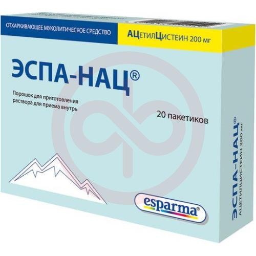 Эспа-нац порошок для приготовления раствора для приема внутрь 200мг 3г №20 Эспа-нац порошок для приготовления раствора для приема внутрь 200мг 3г №20