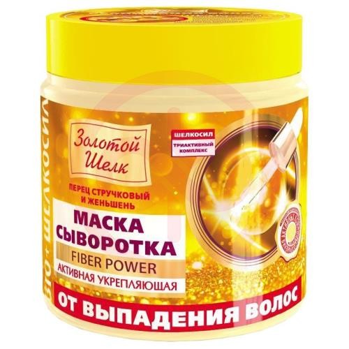 Золотой шелк маска-сыворотка 500мл активная укрепл п/выпадения чили + женьшень Золотой шелк маска-сыворотка 500мл активная укрепл п/выпадения чили + женьшень