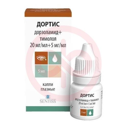 Дортис капли глазные 20мг/мл + 5мг/мл 5мл Дортис капли глазные 20мг/мл + 5мг/мл 5мл