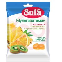 Зула леденцы без сахара 60г витамин с мультивитамин