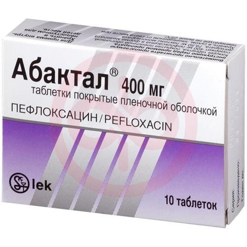 Абактал таблетки покрытые пленочной оболочкой 400мг №10 Абактал таблетки покрытые пленочной оболочкой 400мг №10