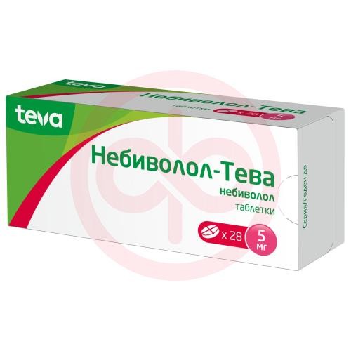 Небиволол-тева таблетки 5мг №28 Небиволол-тева таблетки 5мг №28