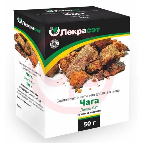 Чага березовый гриб 50г. чайн. напиток бад /лекра-сэт/